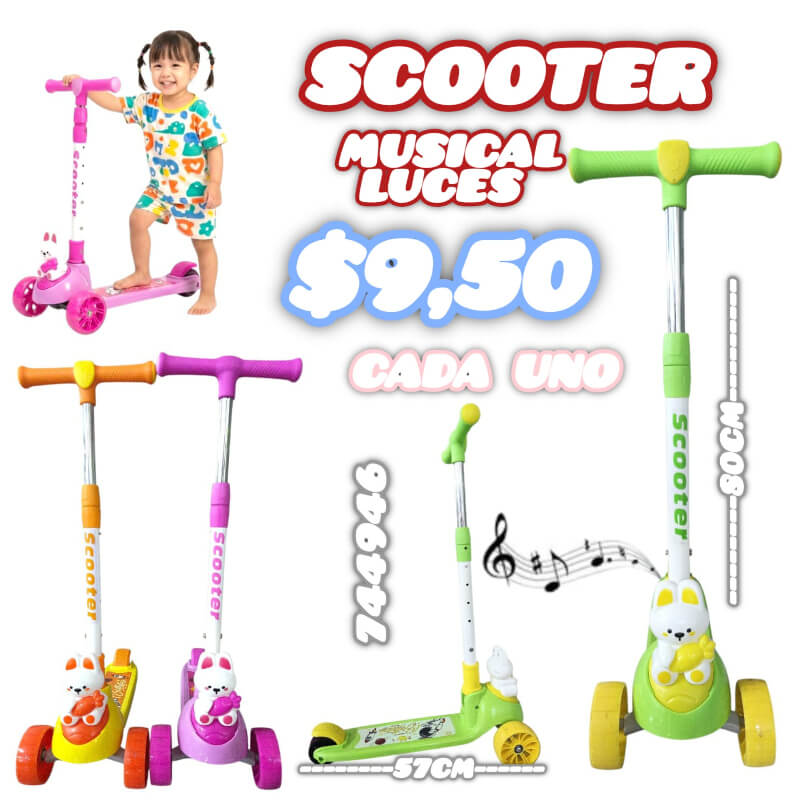 SCOOTER MUSICAL+LUCES