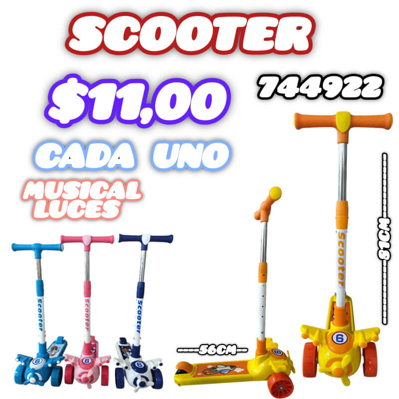 SCOOTER MUSICAL + LUCES