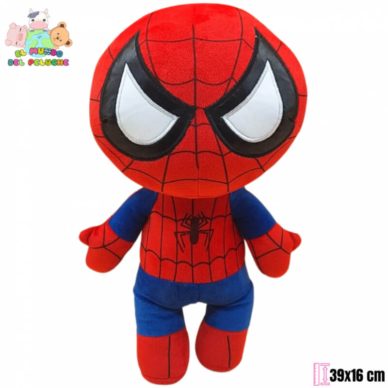 Peluche Spiderman Cabezón | 39x16 cm | El Mundo del Peluche