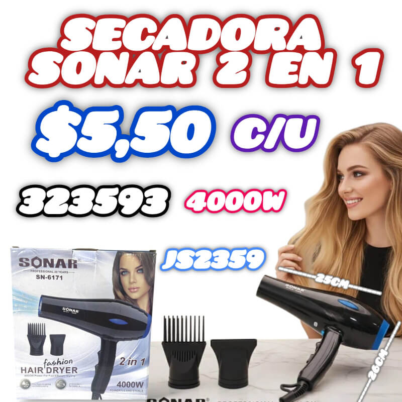 SECADORA SONAR 2 EN 1