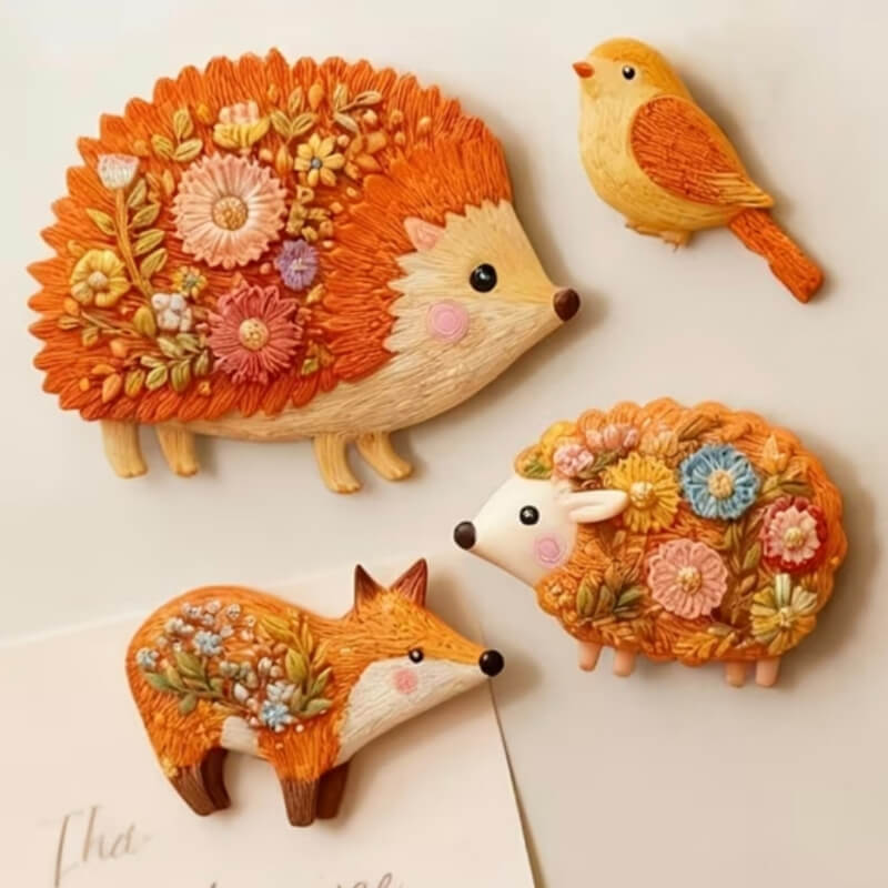 Molde de silicona Puerco Espin, capibara, y pájaro para uso en velas, chocolate, jabón, alimentos.