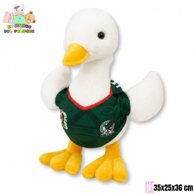 Peluche Pato Merlín – Mascota de la Selección Mexicana | 35x25x 36 cm | El Mundo del Peluche