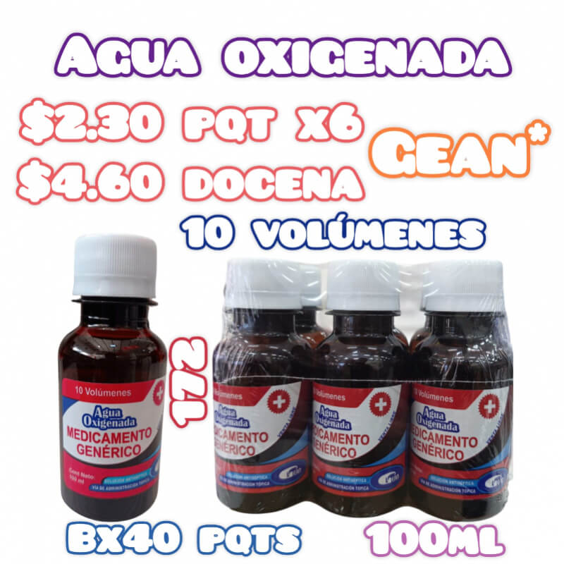 AGUA OXIGENADA PAQ´X6