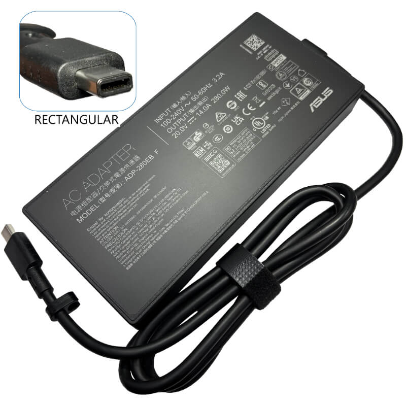 ADAPTADORES ASUS 20V 14A 280W CONECTOR RECTANGULAR