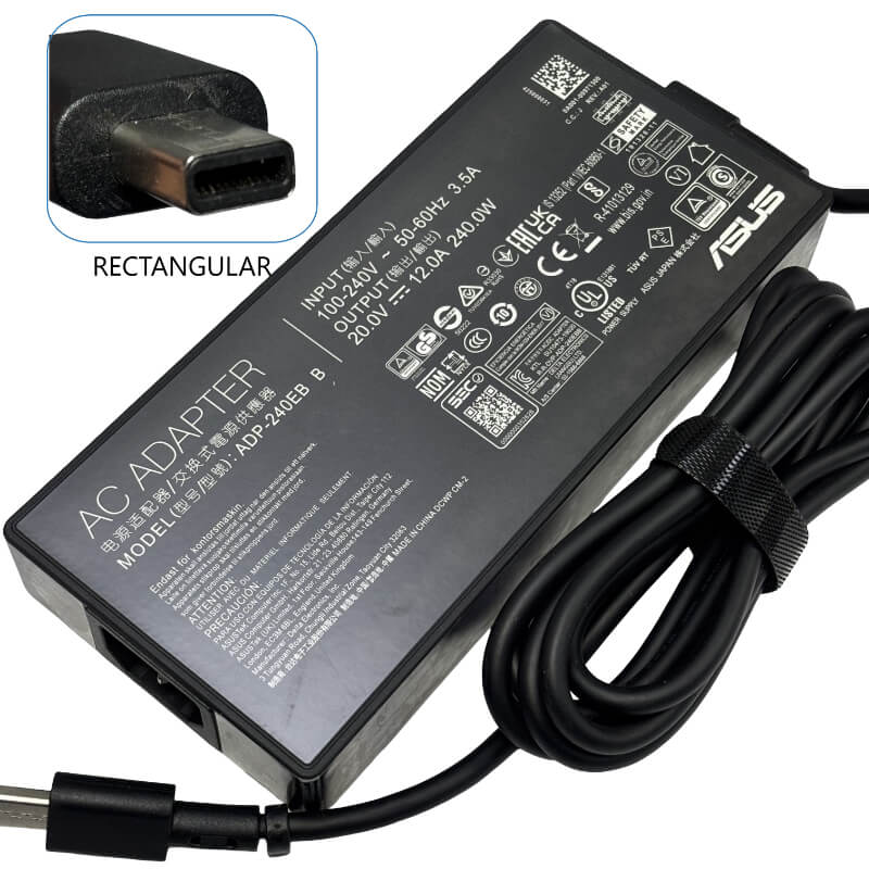 ADAPTADORES ASUS 20V 12A 240W CONECTOR RECTANGULAR
