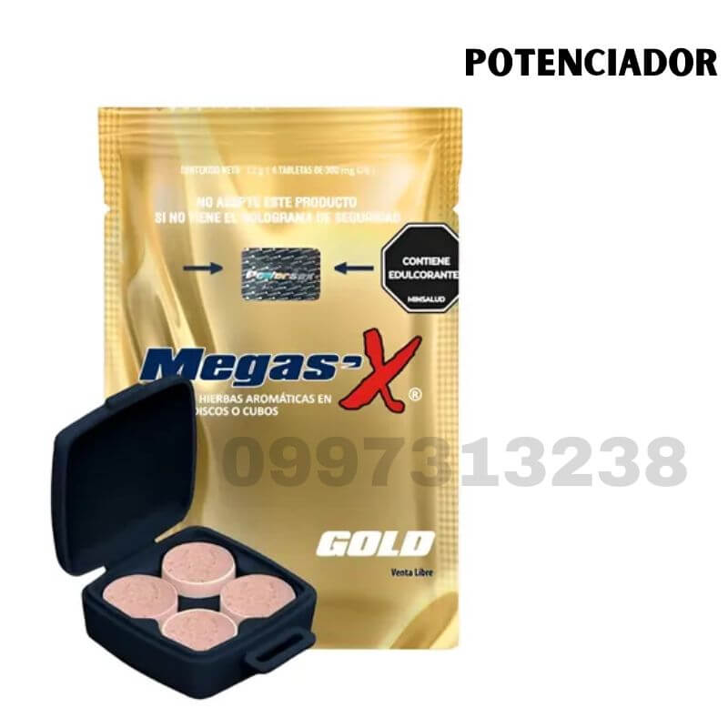 Potenciador Masculino MEGA X - Energía, Vigor y Rendimiento Físico Natural (4 Unidades)
