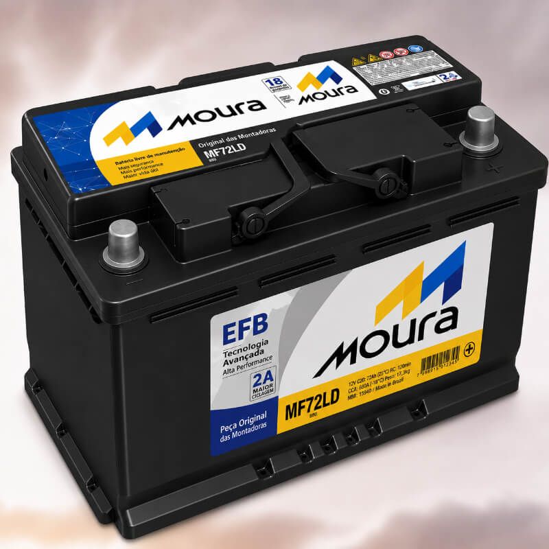 BATERIA MOURA CAJA 48 15 PLACAS 72 AMPERIOS EFB STAR STOP