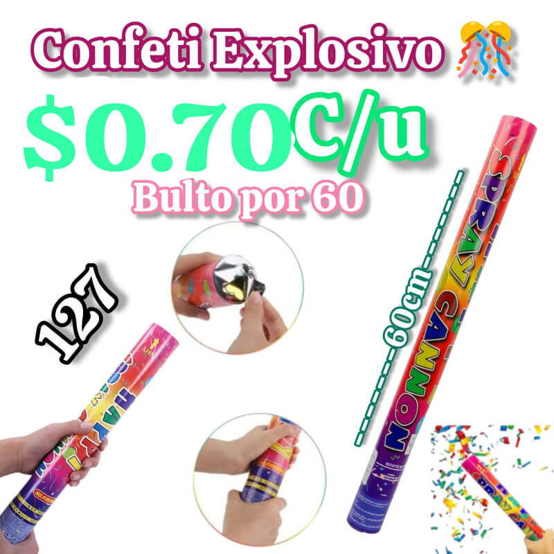 CONFETI EXPLOSIVO 60 CM