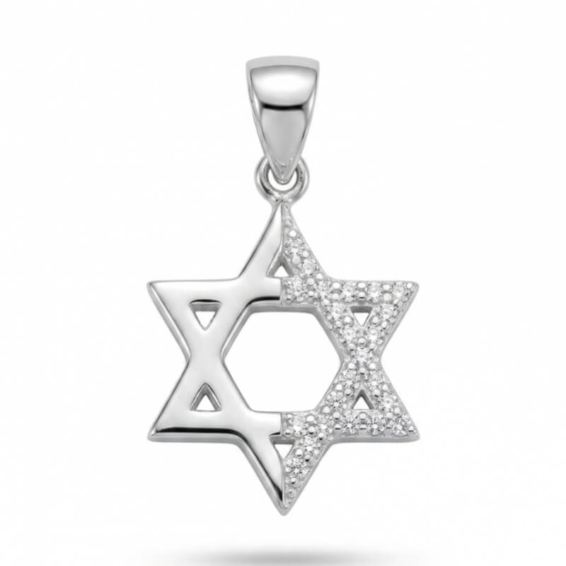 Cruz de David con Circones : Símbolo Místico de Protección y Fe | Joyería Espiritual de Alta Calidad
