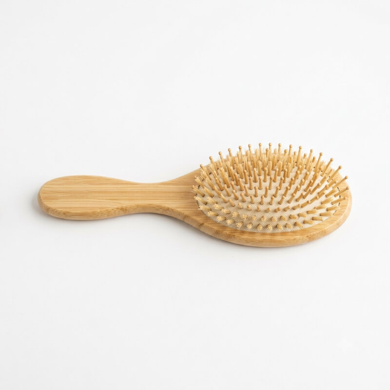 Cepillo de Bambú Ecológico para Cabello - Desenreda y Masajea con Cerdas Naturales