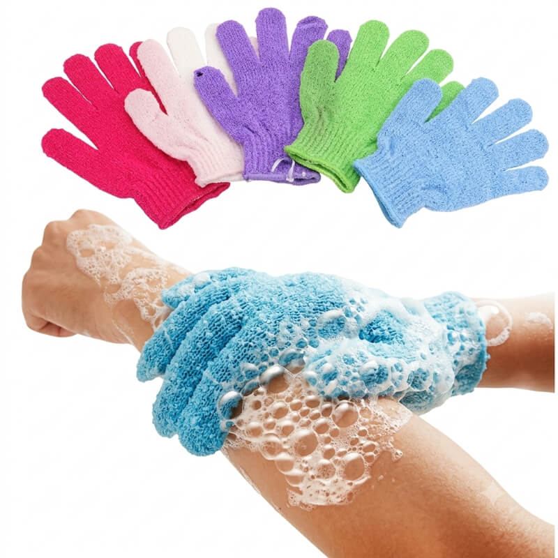 Guantes Exfoliantes para Ducha - Piel Suave y Radiante | Elimina Células Muertas, Mejora Circulación
