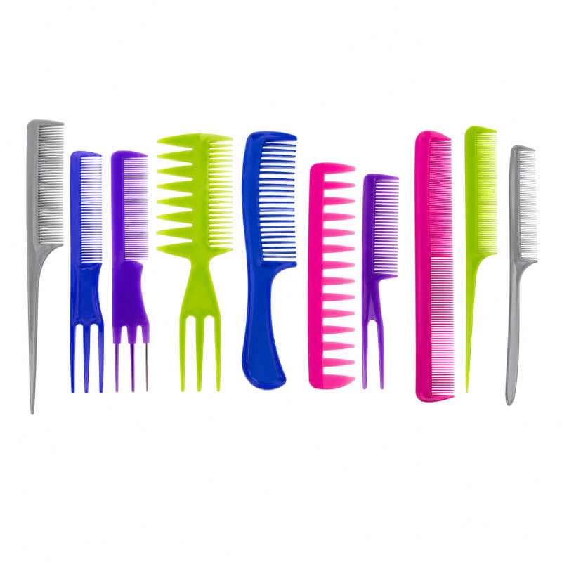 Peine Desenredante Profesional Doble: Set 2 Peines de Colores Vibrantes para Todo Tipo de Cabello, Antiestático y Suave