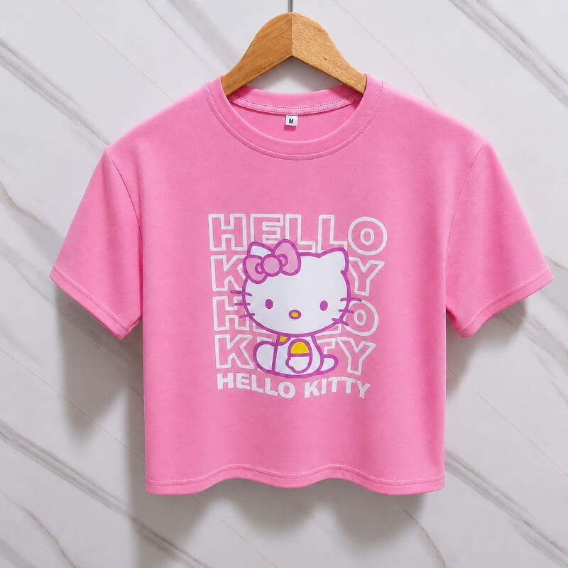 Blusa Corta Kitty Rosada