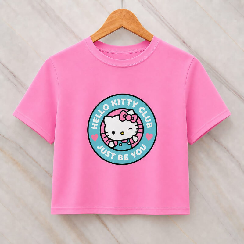 Blusa Corta Rosada Kitty