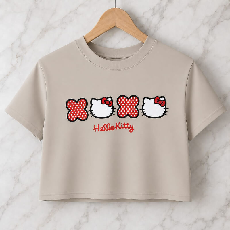 Blusa Corta Kaki Kitty XOXO