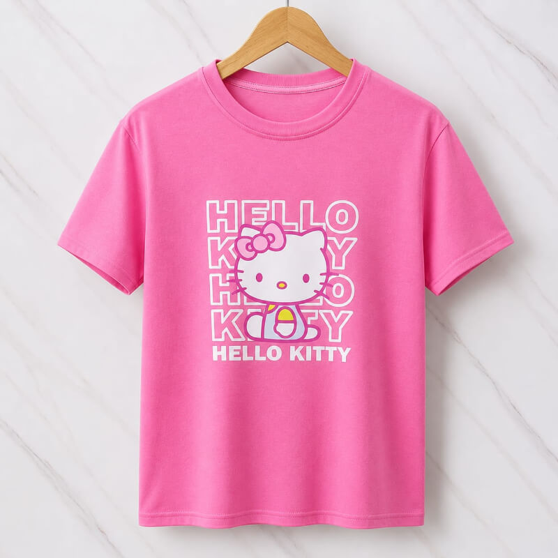 Blusa Larga Kitty Rosada