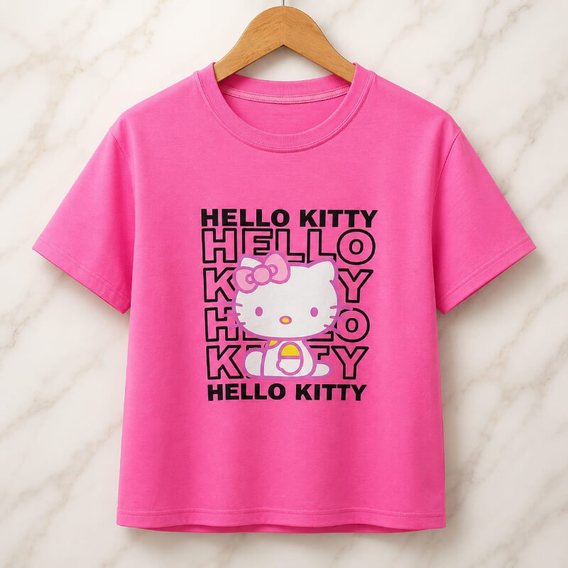 Blusa Larga Kitty Rosada