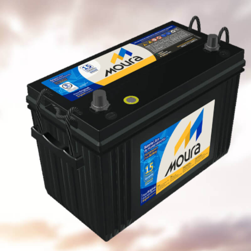 BATERIA MOURA CAJA 30H CON 21 PLACAS 100 AMPERIOS POLARIDAD DERECHA (- +)