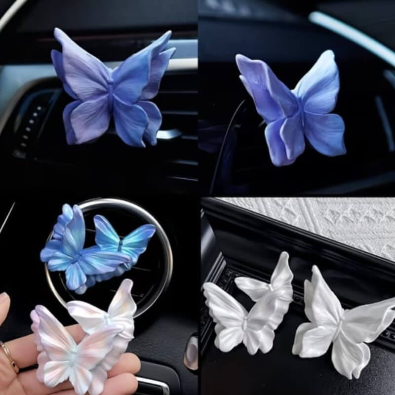 Moldes de silicona con diseño de mariposas varios modelos.