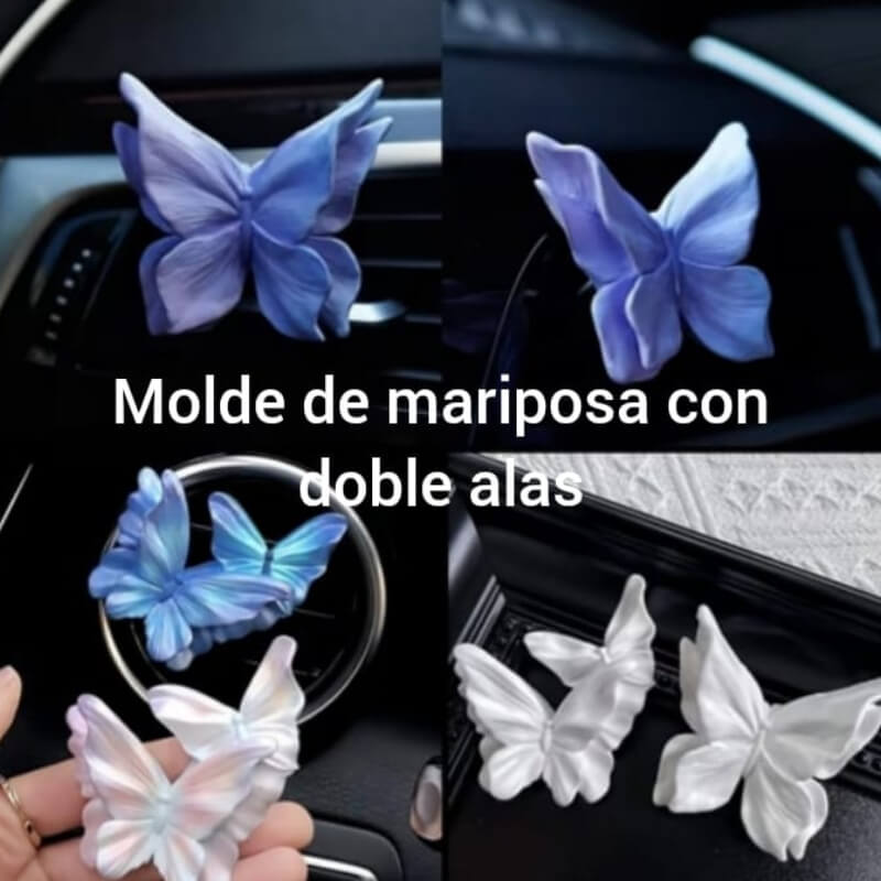 Moldes de silicona con diseño de mariposas varios modelos.