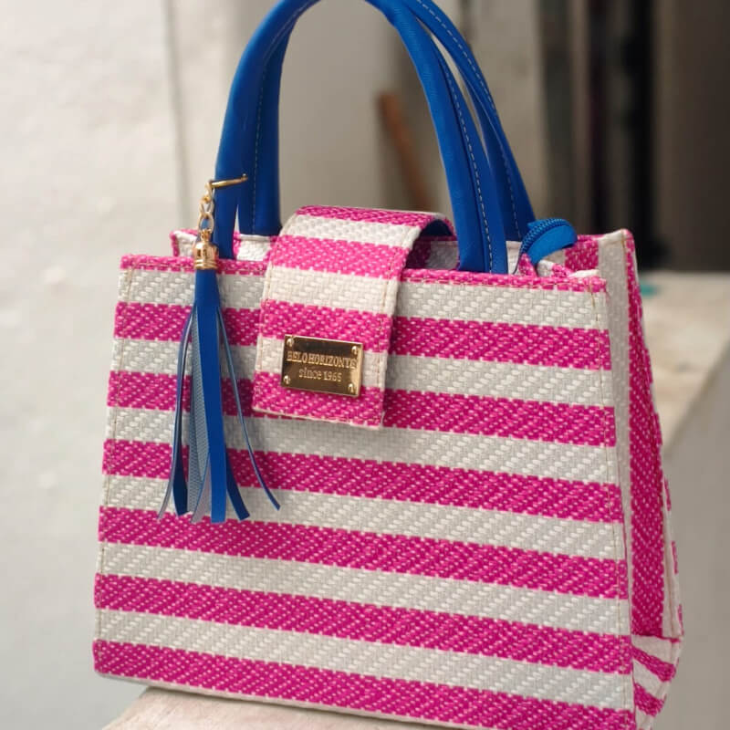Bolso artesanal colores mexicanos incluye correa