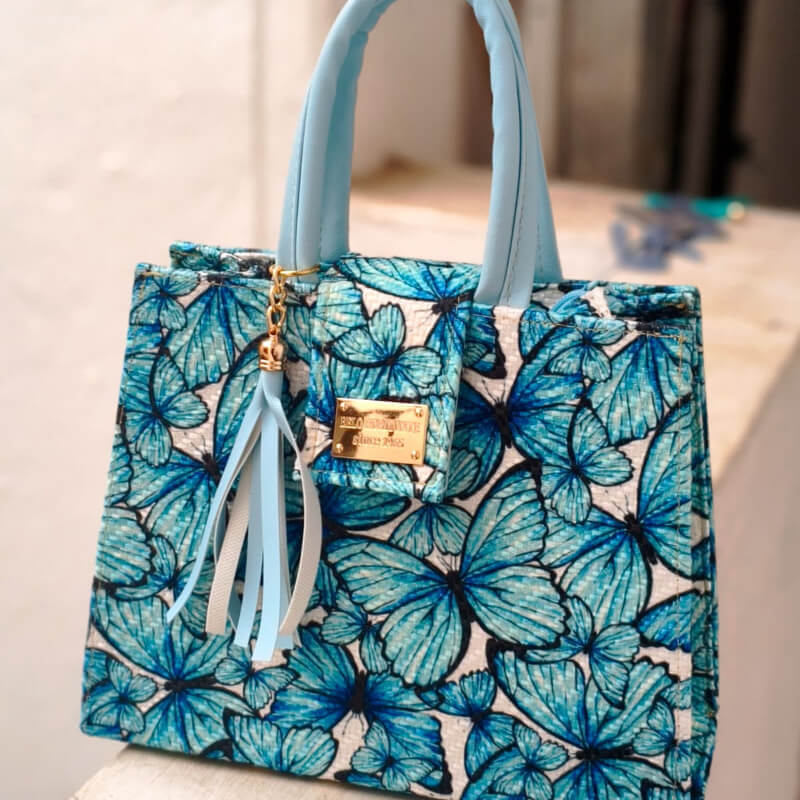 Bolso artesanal colores mexicanos incluye correa