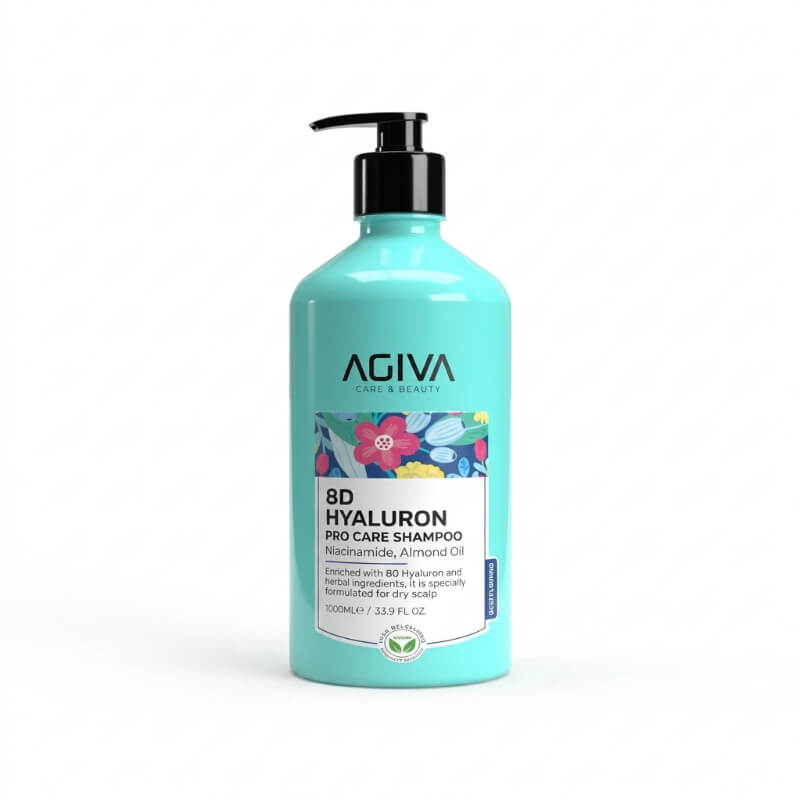 SHAMPOO 8D HYALURON 1000ML: Hidratación Profunda con Ácido Hialurónico para Cabello Seco y Dañado. Brillo y Suavidad Duradera.