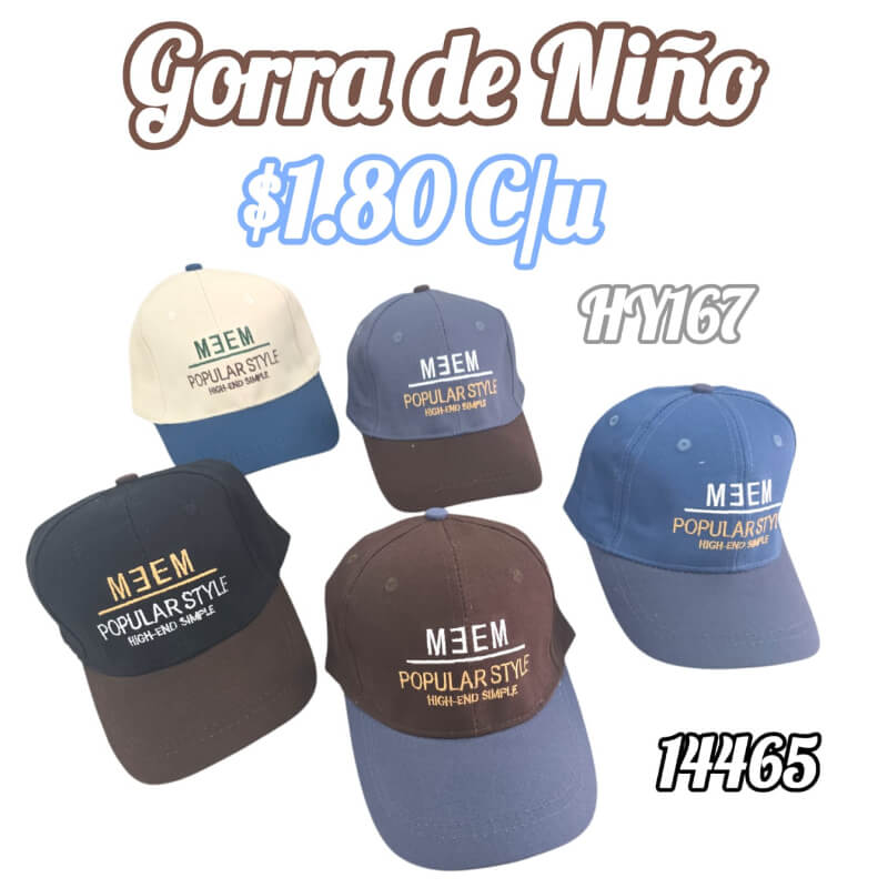 GORRA DE NIÑOS