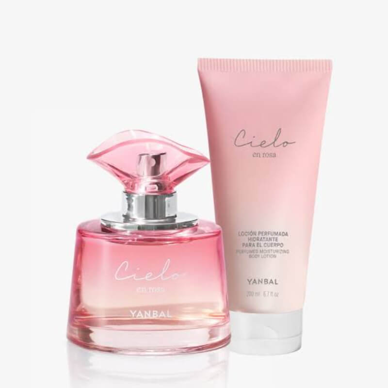 KIT Cielo en Rosa Perfume Cielo en Rosa + Loción Perfumada Yanbal para Mujer | Dulzura, Feminidad y Encanto