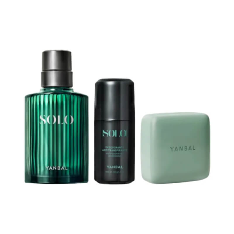 Kit Solo Yanbal para Hombre | Perfume + Desodorante Perfumado + Jabón Perfumado