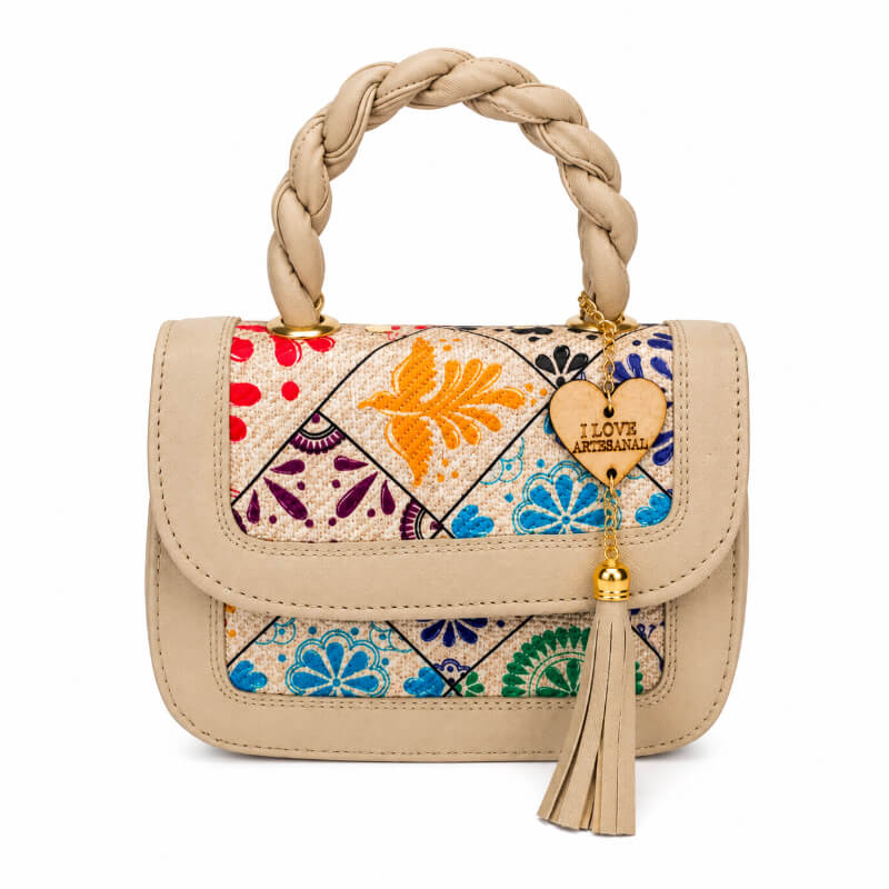 Bolso artesanal colores mexicanos