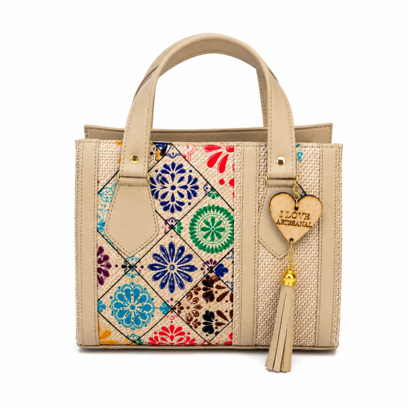 Bolso artesanal colores mexicanos