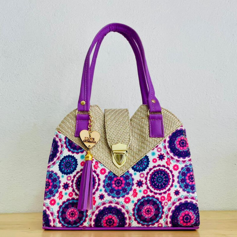 Bolso artesanal colores mexicanos incluye correa