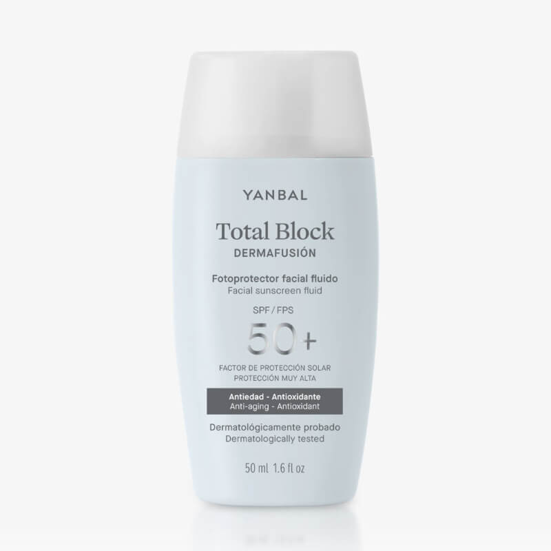 Total Block Dermafusión Fluido SPF 50+ Yanbal | Protección Solar con Tratamiento Facial