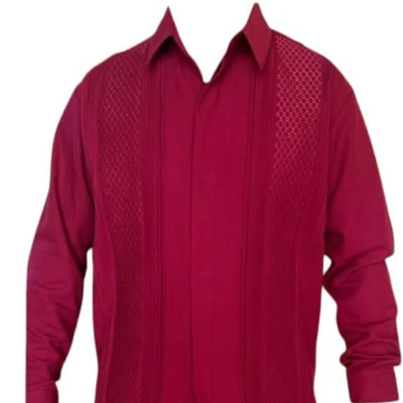 Guayabera artesanal manga larga en tela de lino italiano