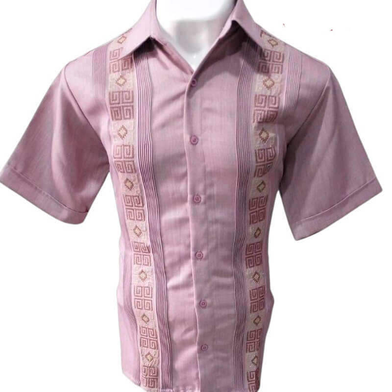 Guayabera artesanal manga corta en tela de lino italiano