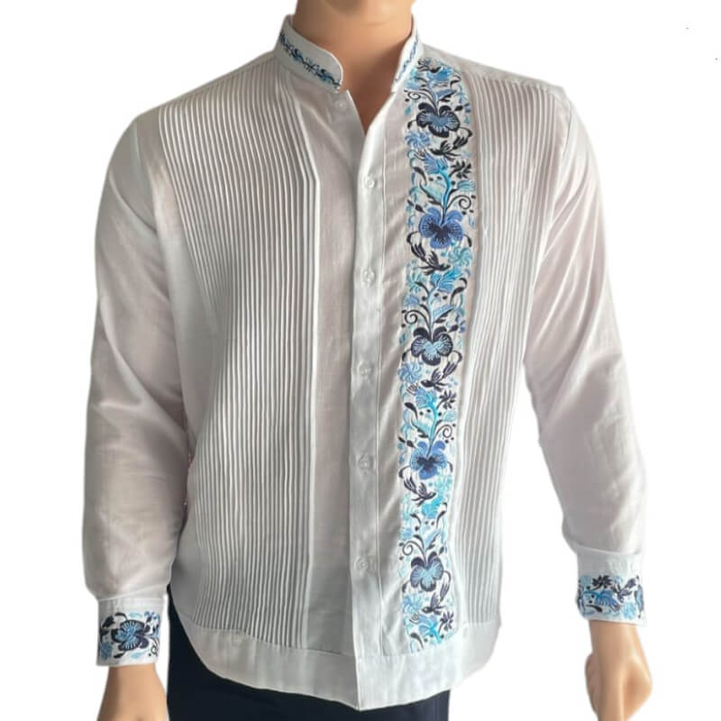 Guayabera artesanal manga larga en tela de lino italiano - Copia (09-08-2026 23:33:32)