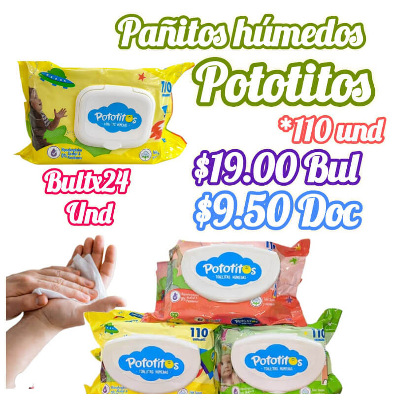 Pañitos húmedos Pototitos *110 und