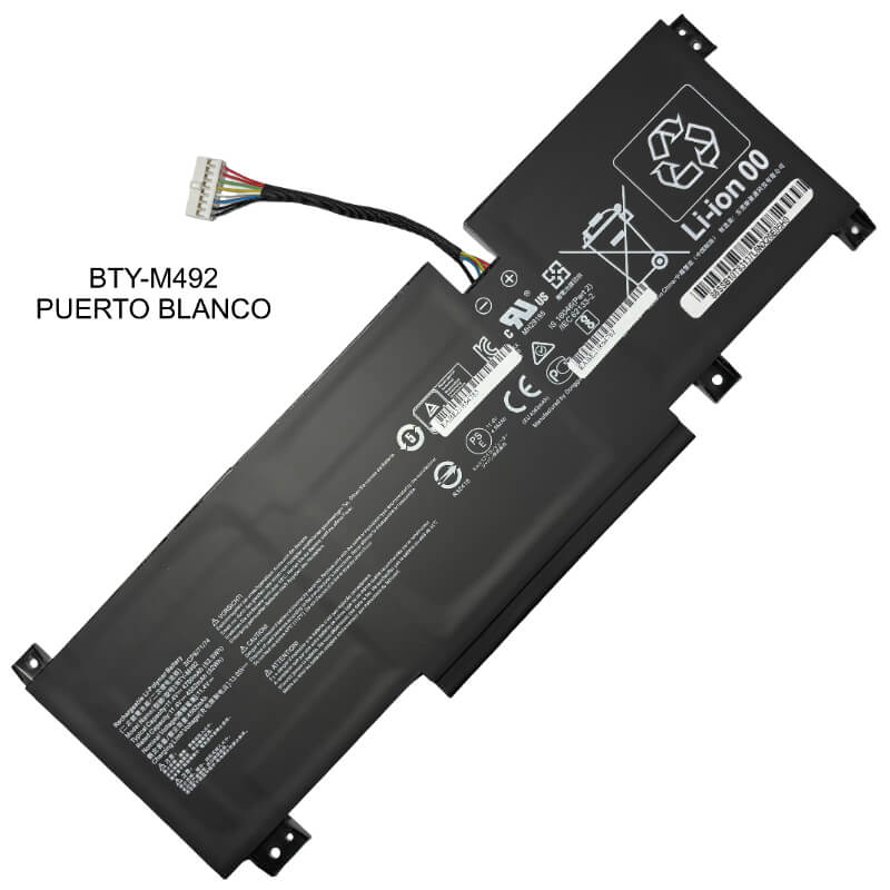 BATERIA MSI BTY-M492 PUERTO BLANCO (8 PINS)