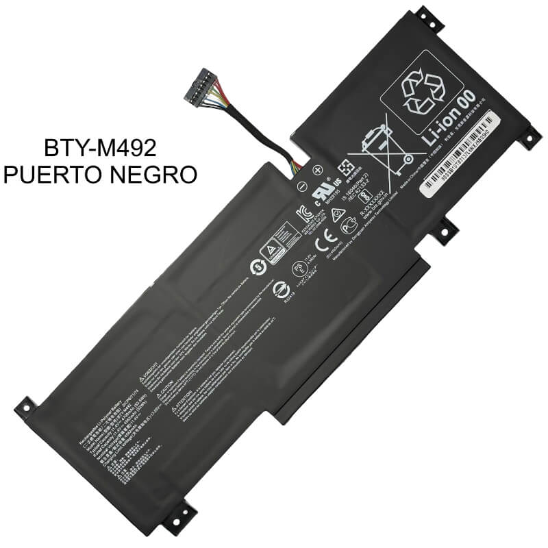 BATERIA MSI BTY-M492 PUERTO NEGRO (8 PINS)