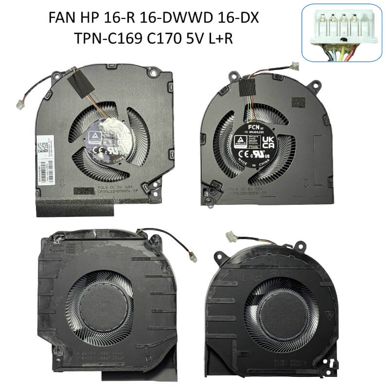 FAN HP 16-R 16-DW/WD 16-DX TPN-C169 C170 5V L+R