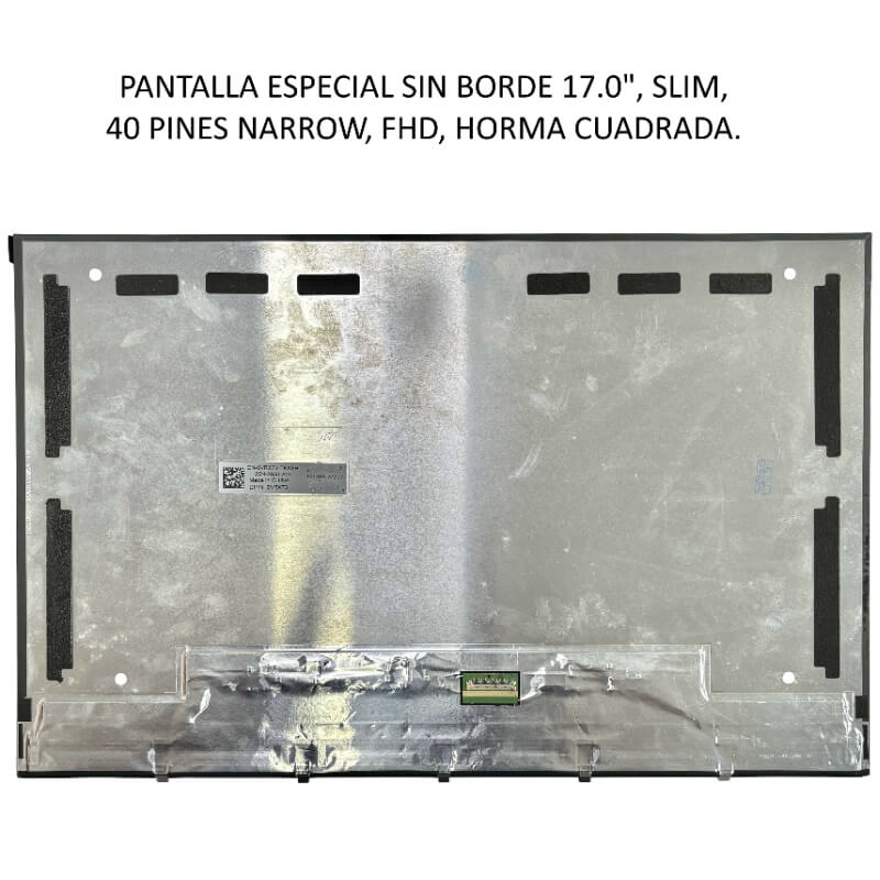 PANTALLA ESPECIAL SIN BORDE 17.0 SLIM 40P NARROW FHD CUADRADAS
