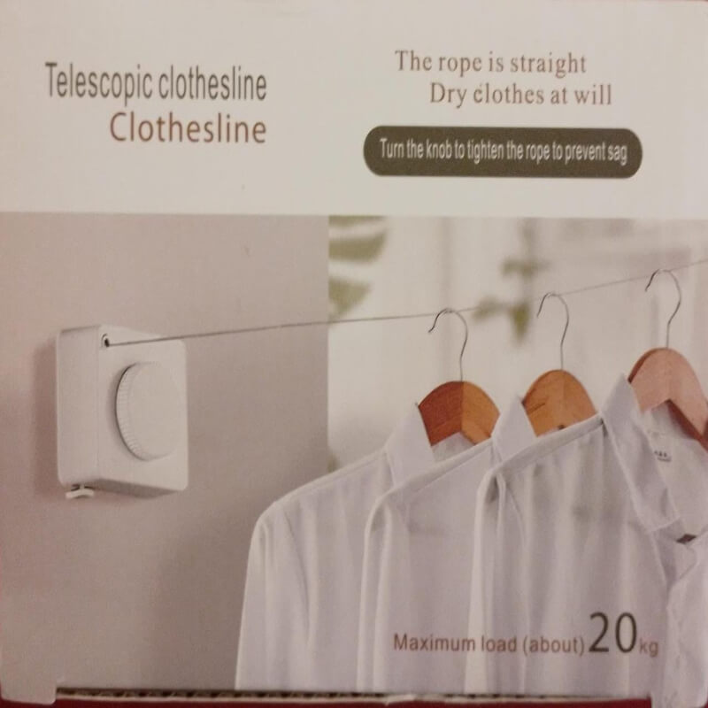 Tendedero de Ropa Retráctil de Pared | Ahorra Espacio y Seca tu Ropa con Facilidad