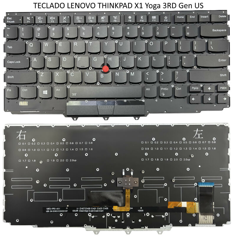 TECLADO Lenovo ThinkPad X1 Yoga 3RD Gen US